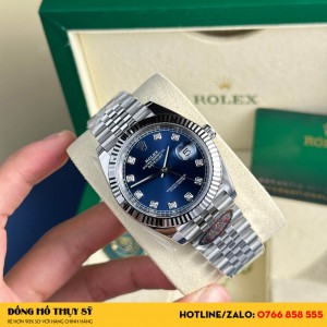 Đồng hồ  Rolex Datejust 126334 mặt xanh dương cọc số hạt replica