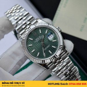 Đồng hồ  Rolex Datejust M126334 - mặt số họa tiết gấp nếp xanh Green