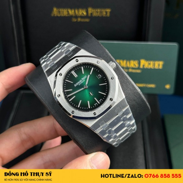 Đồng hồ  Audemars Piguet Royal Oak Jumbo Extra-thin 16202 green dial fake 