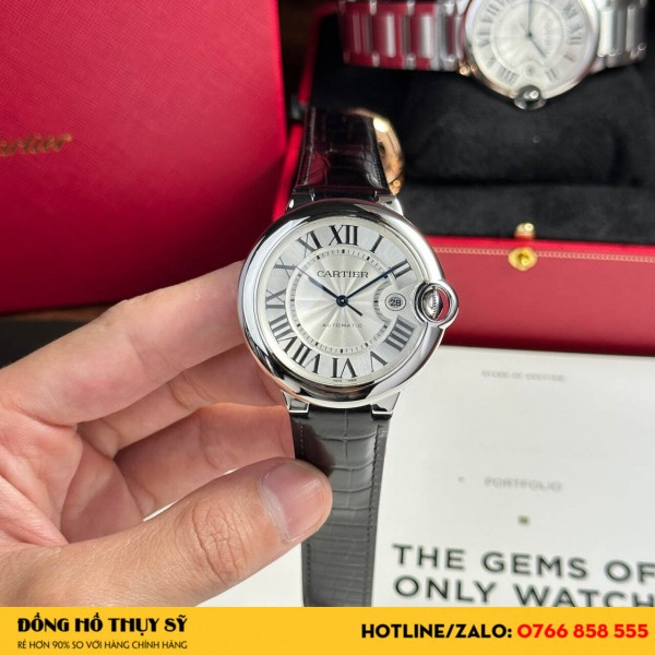 Đồng hồ  Cartier Ballon Bleu 42mm dây da rep 1:1