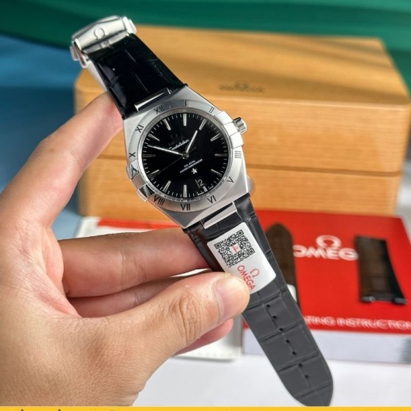 Đồng hồ Omega Constellation mặt đen replica