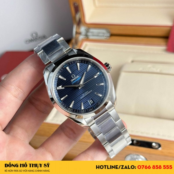 Đồng hồ  Omega Seamaster Aqua Terra 150M mặt xanh dương fake 