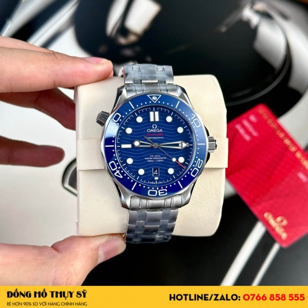 Đồng hồ  Omega Seamaster Diver 300M blue dial rep 1:1