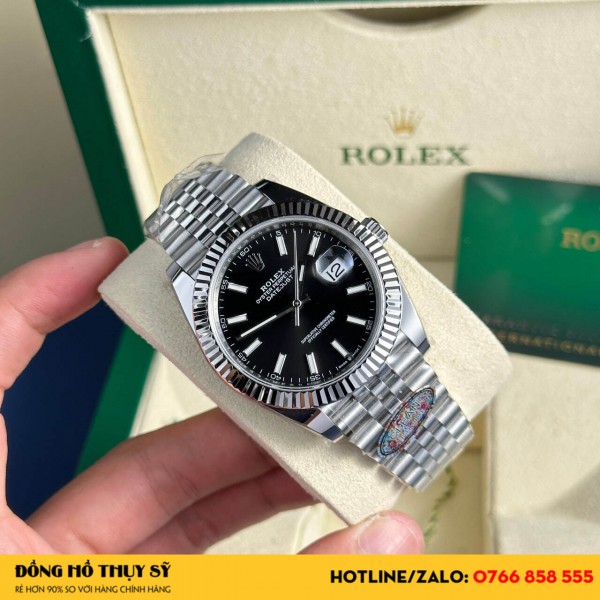 Đồng hồ  Rolex Datejust 126334 mặt đen fake 