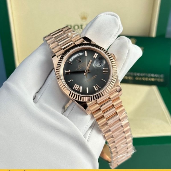 Đồng hồ Rolex Day-Date 40mm phiên bản nhà máy QF bọc vàng nặng 186