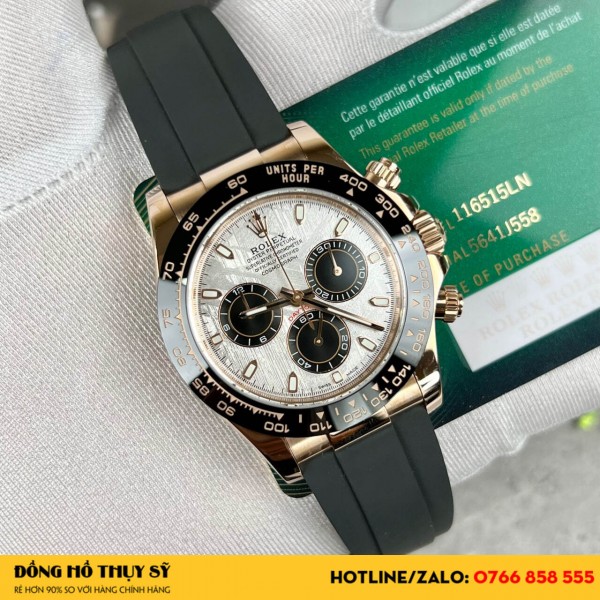 Rolex Cosmograph Daytona 116515 vàng hồng mặt thiên thạch tinh chỉnh 