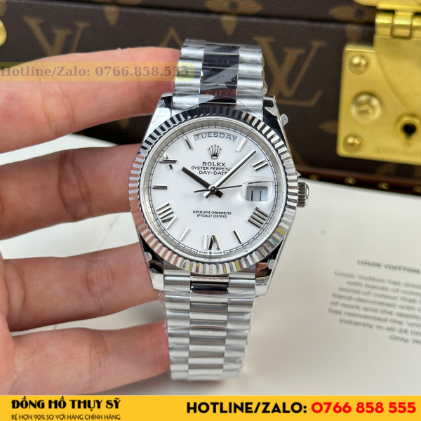 Rolex Day-Date 40mm 228239 mặt trắng 185g