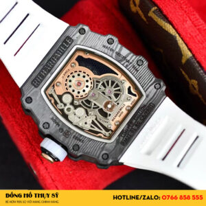 Đồng hồ Richard Mille Rep1:1 RM12-01 Manual Winding Tourbillon Dây Cao Su Trắng