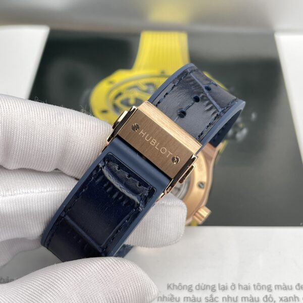 Đồng Hồ Hublot Classic Fusion King Gold Viền Kim Cương Moissanite Size 38mm Like Auth