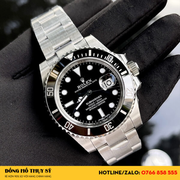 Đồng Hồ Rolex Fake 1:1 Submariner 124060LV Mặt Số Đen 41