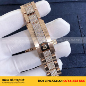 Rolex cosmograph daytona 116595Rbow chế tác vàng 18k full diamond