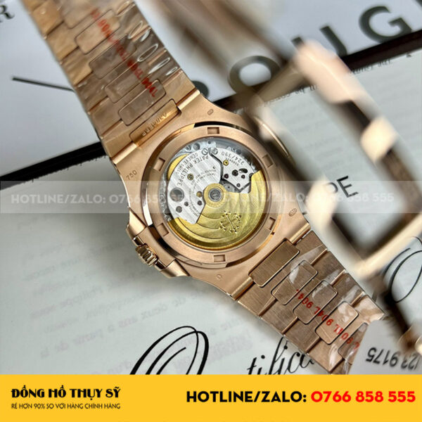 Đồng hồ patek philippe nautilus 5723 bọc vàng viền ruby tổng hợp