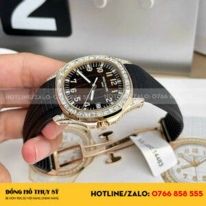 Đồng hồ patek philippe aquanaut 5167r độ kim cương moissanite baguette