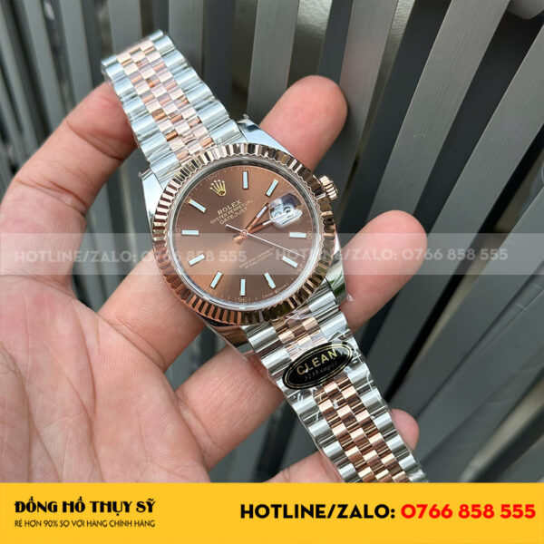 Rolex Datejust Rep 1 1 126331 Mặt Chocolate Cọc Số Dạng Quang Clean