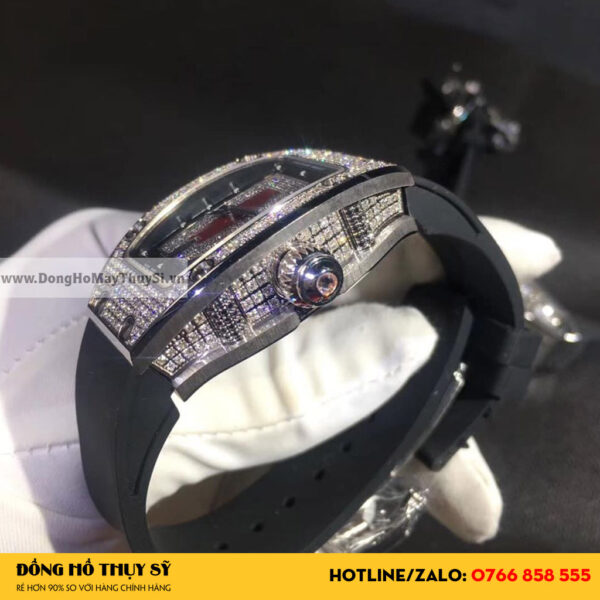 Richard Mille RM007 Chế Tác Vàng Nguyên Khối 18k Kim Cương Thiên Nhiên