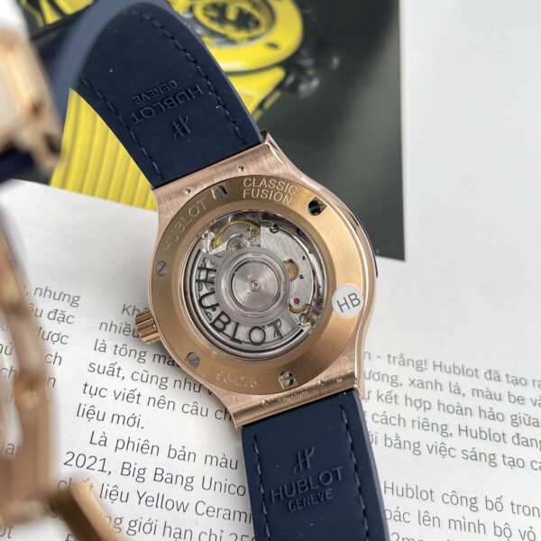 Đồng Hồ Hublot Classic Fusion King Gold Viền Kim Cương Moissanite Size 38mm Like Auth