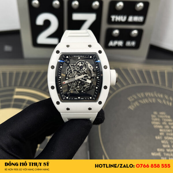 Đồng Hồ Richard Mille RM055 Supper Fake 1:1 Ceramic Trắng