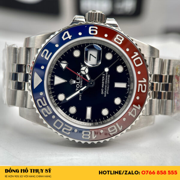 Rolex GMT - Master II Replica 1-1 Vành Xanh Đỏ - Thép 904l