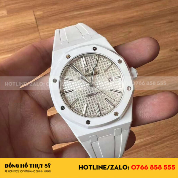 Audemars piguet royal oak 15400 chế tác vỏ ceramic trắng