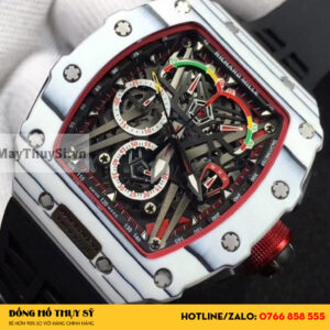 Đồng hồ cơ nam lộ máy Richard Mille giá rẻ Like Auth 1:1 RM 50-03 dây đen