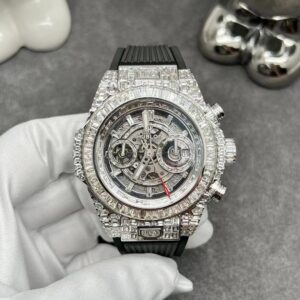 Đồng Hồ Hublot Big BangUnico Chế Tác Titanium Kim Cương Thiên Nhiên