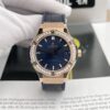 Đồng Hồ Hublot Classic Fusion King Gold Viền Kim Cương Moissanite Size 38mm Like Auth