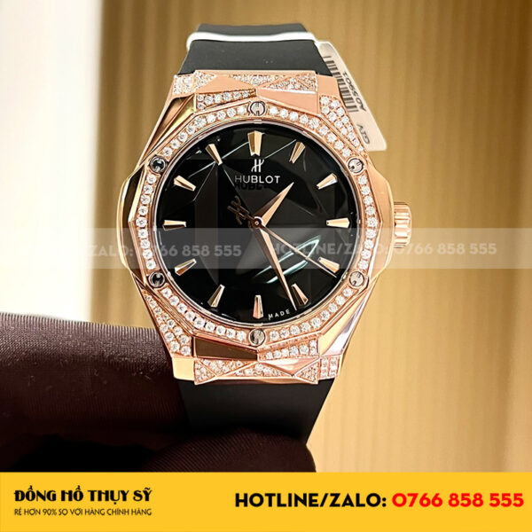 Đồng Hồ Hublot Rep 11 Orlinski King Gold Demi Moissanite
