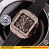 Đồng hồ  Hublot Square Bang Unico king gold độ full moissanite