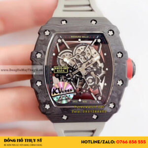 Đồng hồ nam Richard Mille Like Auth 1:1 cao cấp RM35-01 Rafael Nadal Black Cacbon