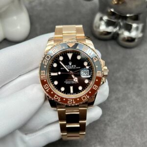 Đồng Hồ Rolex Everose GMT-Master II 126715 Chế Tác Vàng Khối 18k