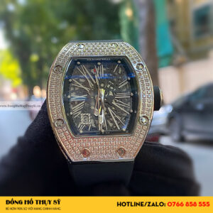 Richard Mille RM010 White DIAMOND FAKE 1-1 CAO CẤP