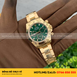 Rolex cosmograph daytona 116508-0013 yellow gold green dial loki