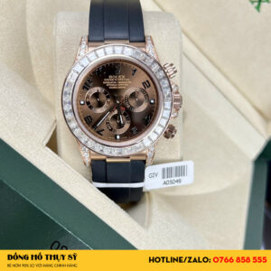 Rolex Cosmograph Daytona 116515LN Mặt Số Sundust Nạm Kim Cương Baguette